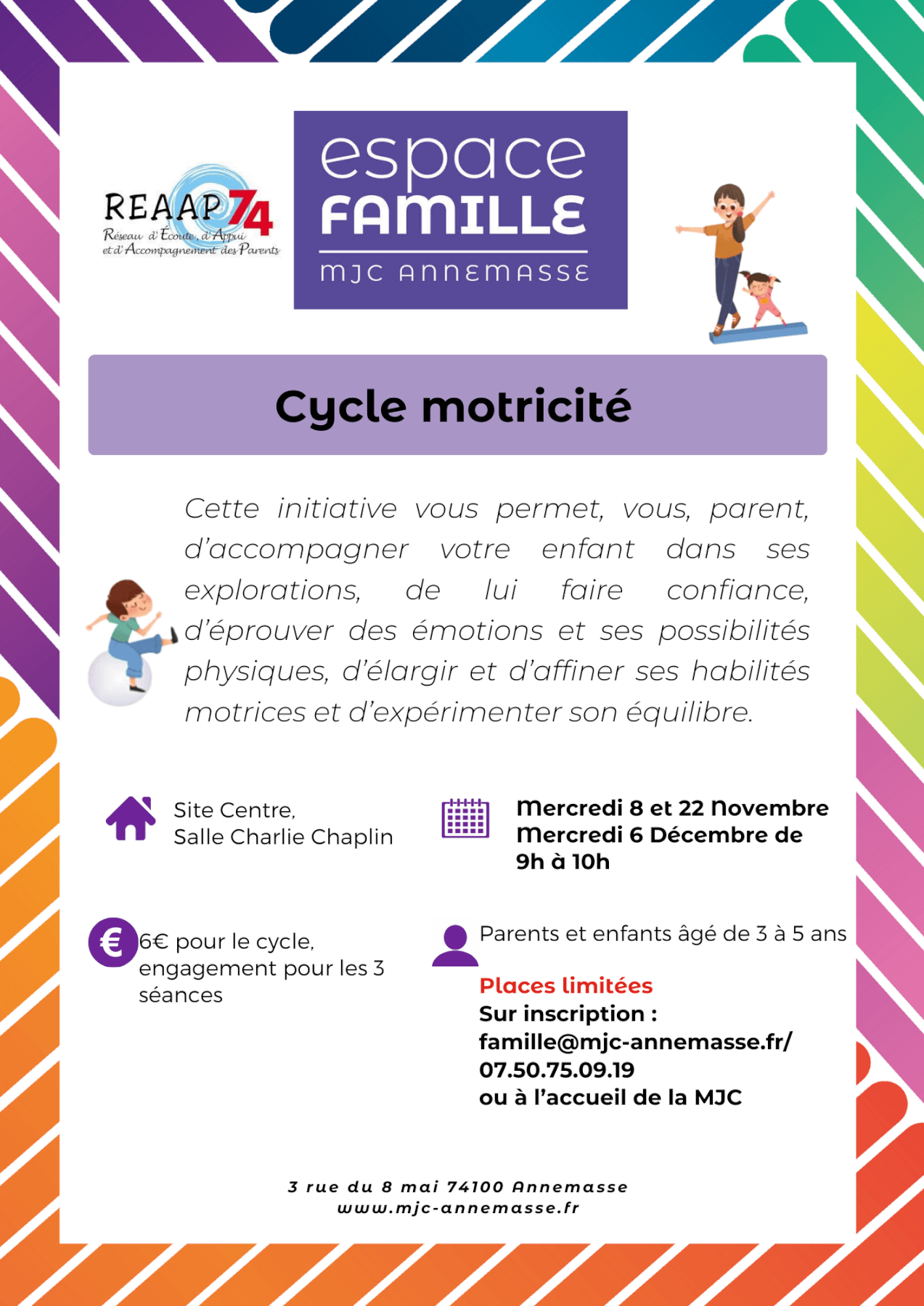 Cycle Motricité Agenda de la MJC Annemasse